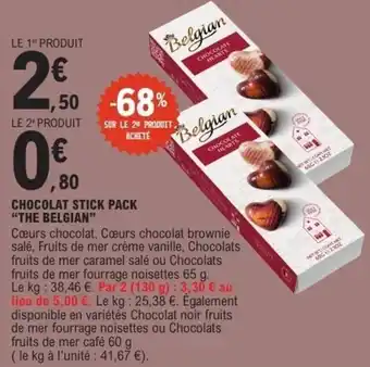 E.Leclerc Chocolat stick pack the belgian offre