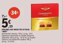 E.Leclerc Pralines aux noisettes d'italie novi offre