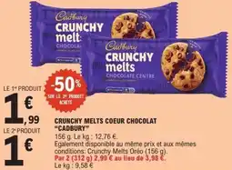 E.Leclerc Crunchy melts coeur chocolat cadbury offre