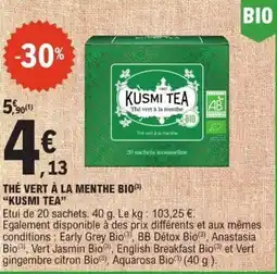 E.Leclerc The vert à la menthe bio kusmi tea offre