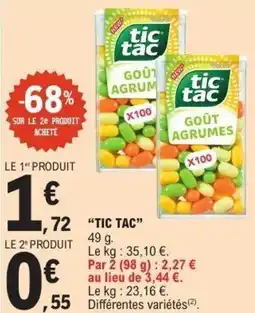 E.Leclerc Tic tac offre