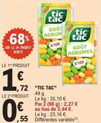 E.Leclerc Tic tac offre