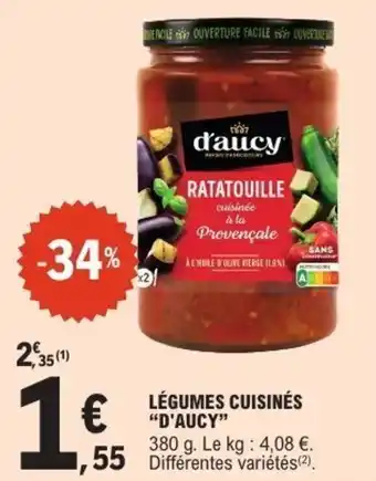 E.Leclerc Légumes cuisinés d'aucy offre