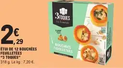 E.Leclerc Étui de 12 bouchées feuilletées 3 toques offre