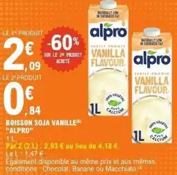 E.Leclerc Boisson soja vanille alpro offre