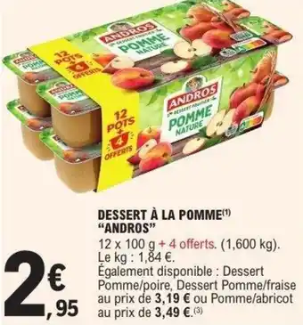 E.Leclerc Dessert à la pomme andros offre
