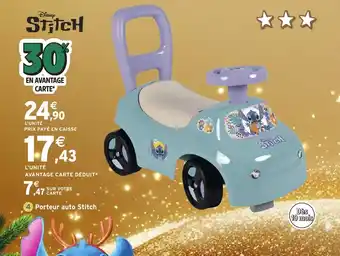 Intermarché Hyper Porteur auto Stitch offre