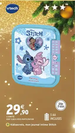 Intermarché Hyper VTECH Kidisecrets, mon journal intime Stitch offre