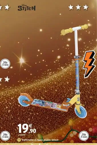 Intermarché Hyper Trottinette 2 roues pliable Stitch offre