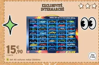 Intermarché Hyper Set 40 voitures métal 1/64ème offre