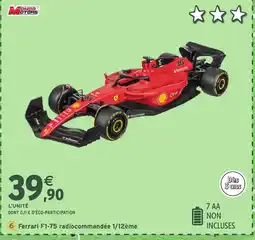 Intermarché Hyper Ferrari F1-75 radiocommandée 1/12ème offre