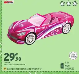 Intermarché Hyper Cabriolet radiocommandé Dream Car offre