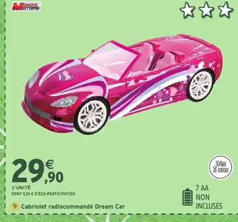 Intermarché Hyper Cabriolet radiocommandé Dream Car offre