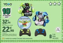 Intermarché Hyper 2 robots de combat Tornado télécommandés offre