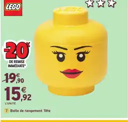 Intermarché Hyper LEGO Boîte de rangement Tête offre