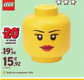 Intermarché Hyper LEGO Boîte de rangement Tête offre