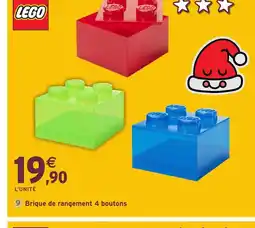 Intermarché Hyper LEGO Brique de rangement 4 boutons offre