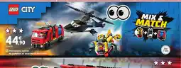 Intermarché Hyper LEGO CITY Hélicoptère, camion de pompiers et sous-marin modulable offre