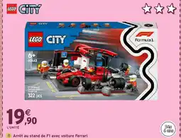 Intermarché Hyper LEGO CITY Arrêt au stand de F1 avec voiture Ferrari offre