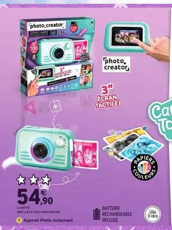 Intermarché Hyper Appareil Photo Instantané offre