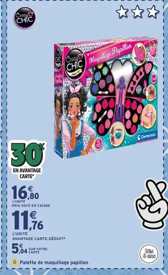 Intermarché Hyper Palette de maquillage papillon offre