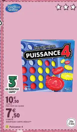 Intermarché Hyper HASBRO GAMING Puissance 4 offre