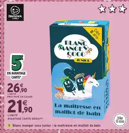 Intermarché Hyper Blanc manger coco junior: la maitresse en maillot de bain offre