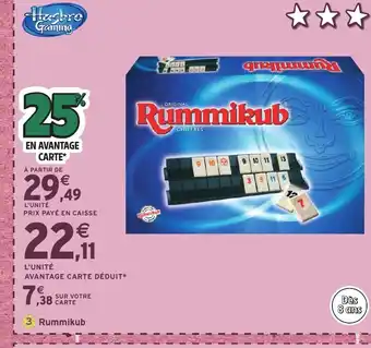 Intermarché Hyper HASBRO GAMING Rummikub offre