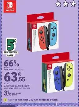 Intermarché Hyper NINTENDO SWITCH Paire de manettes Joy-Con Nintendo Switch offre