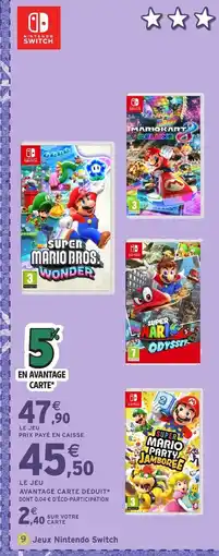 Intermarché Hyper NINTENDO SWITCH Jeux offre