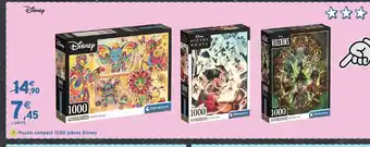 Intermarché Hyper Puzzle compact 1000 pièces Disney offre