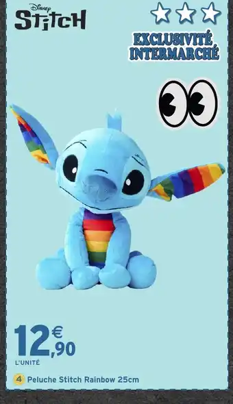 Intermarché Hyper Peluche Stitch Rainbow offre