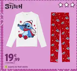 Intermarché Hyper DISNEY STITCH Pyjama de Noël adulte offre