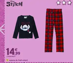 Intermarché Hyper DISNEY STITCH Pyjama de Noël enfant offre