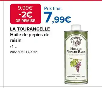 Costco LA TOURANGELLE Huile de pépins de raisin offre