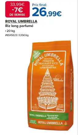 Costco ROYAL UMBRELLA Riz long parfumé offre