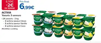 Costco ACTIVIA Yaourts 3 saveurs offre