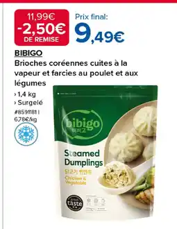 Costco BIBIGO Brioches coréennes cuites à la vapeur et farcies au poulet et aux légumes offre