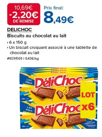 Costco DELICHOC Biscuits au chocolat au lait offre