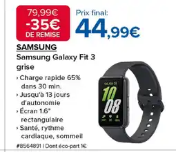 Costco SAMSUNG Galaxy Fit 3 grise offre