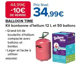 Costco BALLOON TIME Kit bonbonne d'hélium 12 L et 50 ballons offre