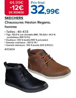 Costco SKECHERS Chaussures Heston Regano, homme offre