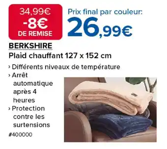 Costco BERKSHIRE Plaid chauffant offre