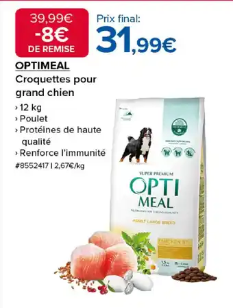 Costco OPTIMEAL Croquettes pour grand chien offre