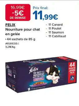 Costco FELIX Nourriture pour chat en gelée offre