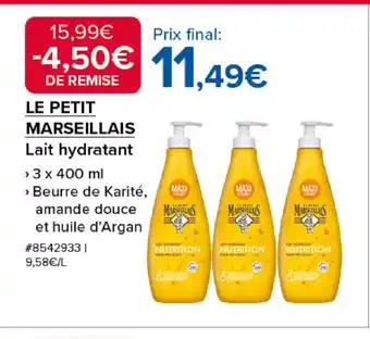 Costco LE PETIT MARSEILLAIS Lait hydratant offre