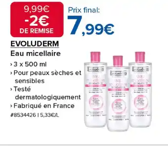 Costco EVOLUDERM Eau micellaire offre