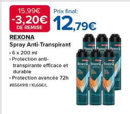 Costco REXONA Spray Anti-Transpirant offre