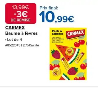 Costco CARMEX Baume à lèvres offre