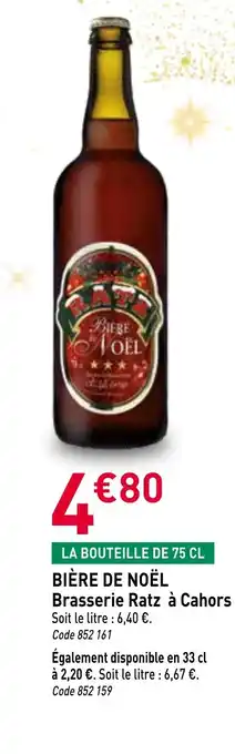 RAGT Jardin & Maison BRASSERIE RATZ Á CAHORS Bière de noël offre
